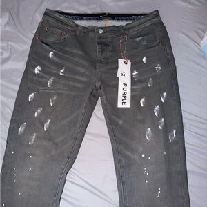 Gray Purple Jeans